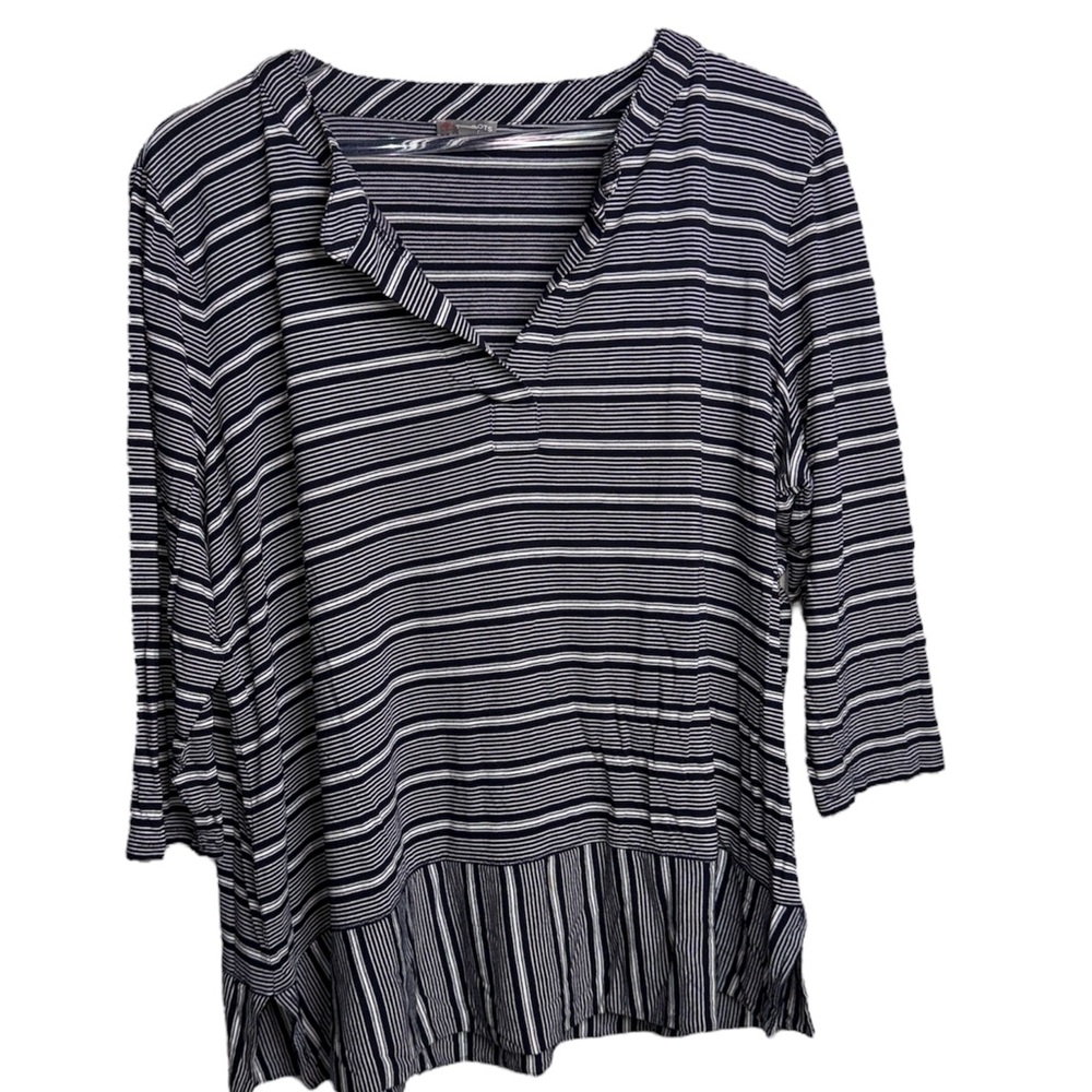 Talbots Striped Black and White Women's Top